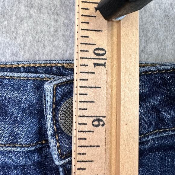 Kut From The Cloth Distressed Jeans Womens 12 Blue Medium Wash Raw Hem Mid Rise - Picture 9 of 11